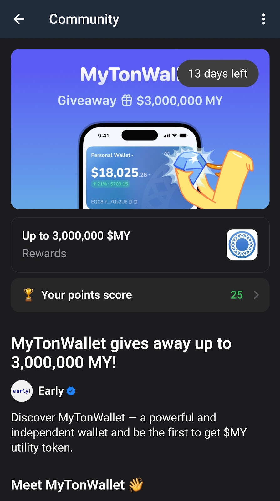 The $MY Airdrop Validation Date