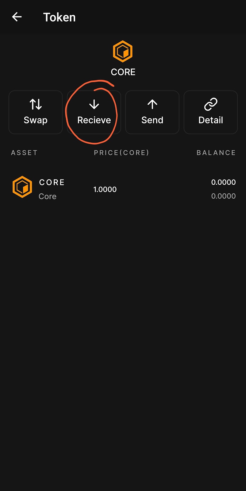 Deposit Core To Your OEX App