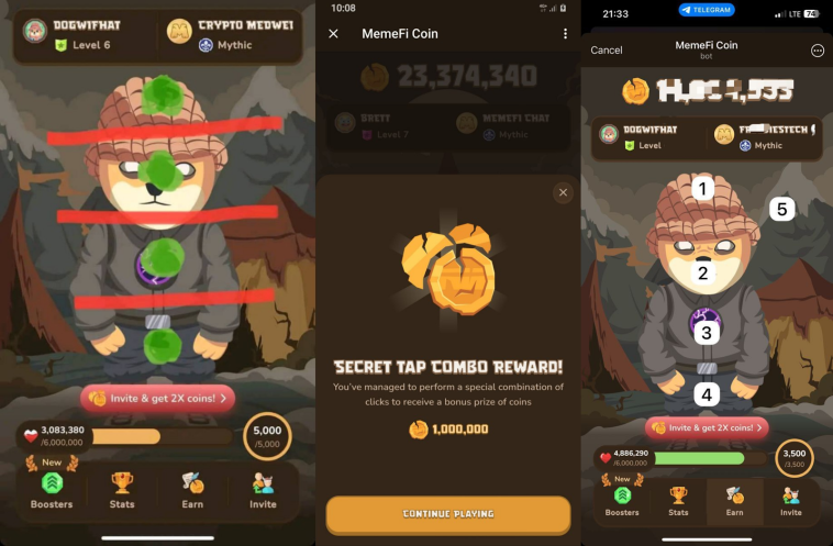 Memefi Daily Secret Tap Combo For Today To Earn 1 Million Coins