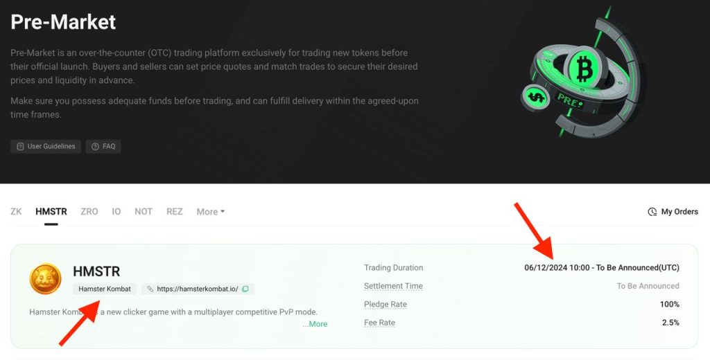 Hamster Kombat Pre-market Trading Starting Soon