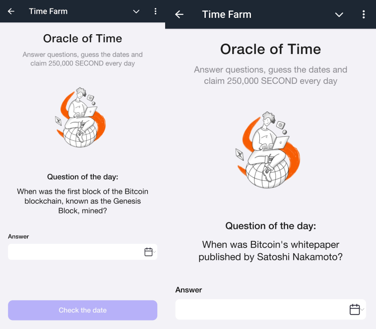 Time Farm Daily Oracle Question And Answer To Earn 250,000 Second