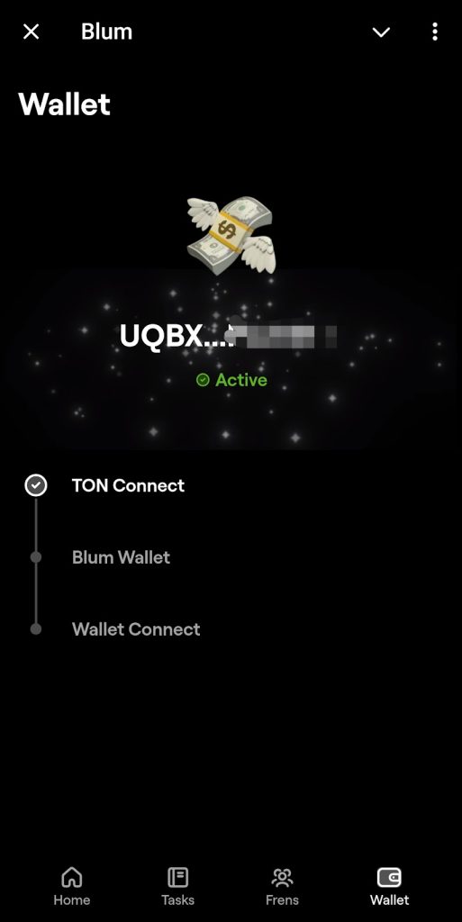 connect ton wallet to blum