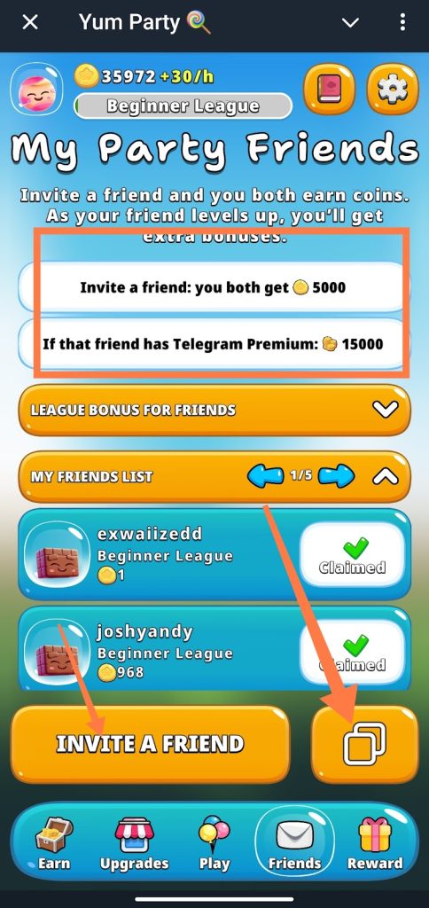 Earn More Coins By Inviting Your Friends (Referral) 