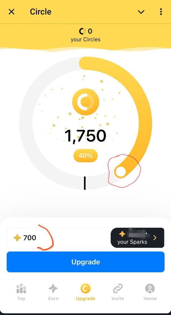 How To Upgrade Sparks To Get Circle