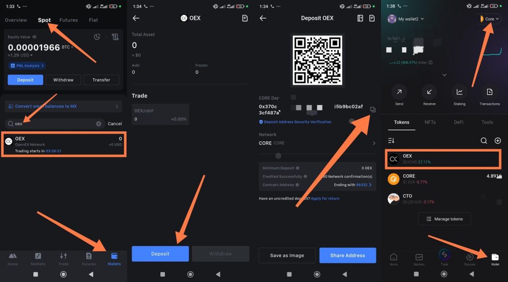 How To Withdraw OEX Straight To MEXC Crypto Exchange