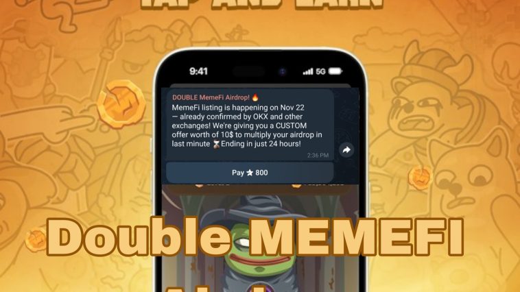 Memefi Airdrop Double Airdrop Update