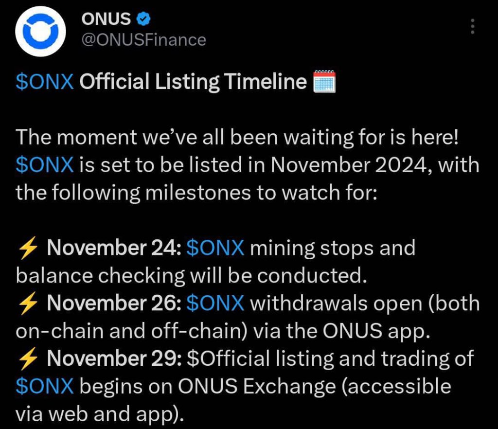 When Is Onus Airdrop Mining End