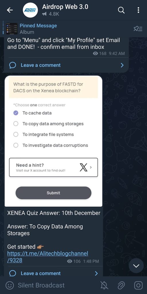 How To Get Correct Xenea Daily Quiz Answer 