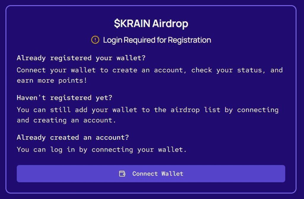 Krain Airdrop Update