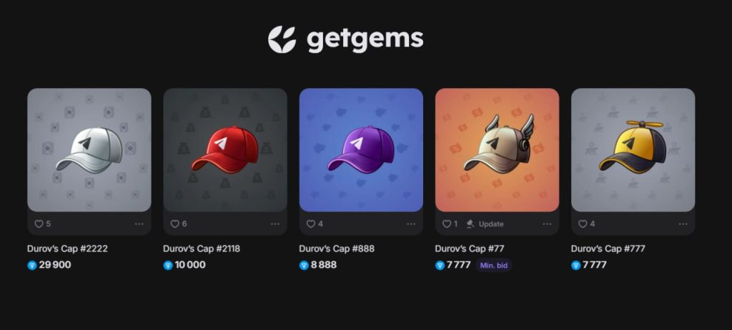 Durovcaps Airdrop NFT on getgems