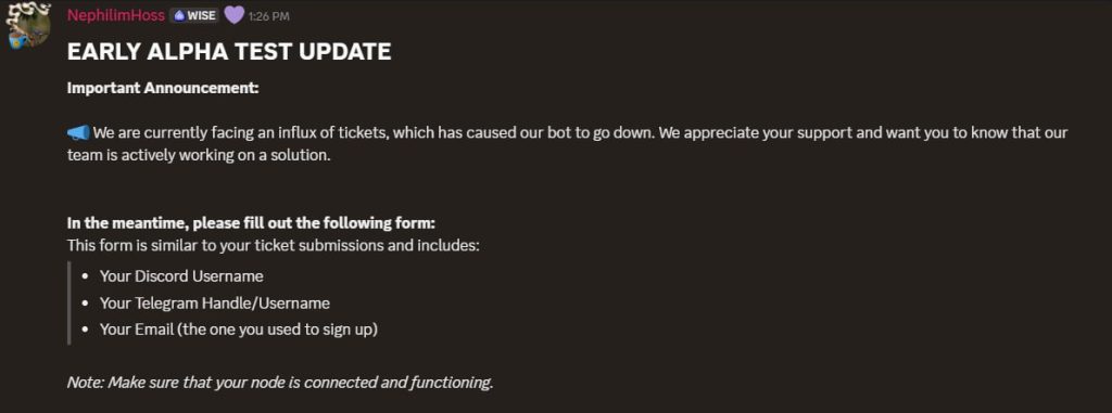 Official Notice From Datagram About Early Alpha Role